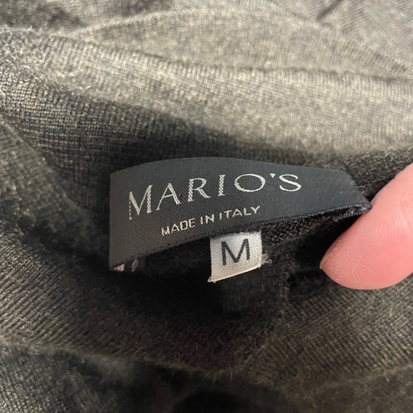 Mario’s made in Italy pullover sweater men’s size medium gray brown long sleeve - Picture 3 of 3